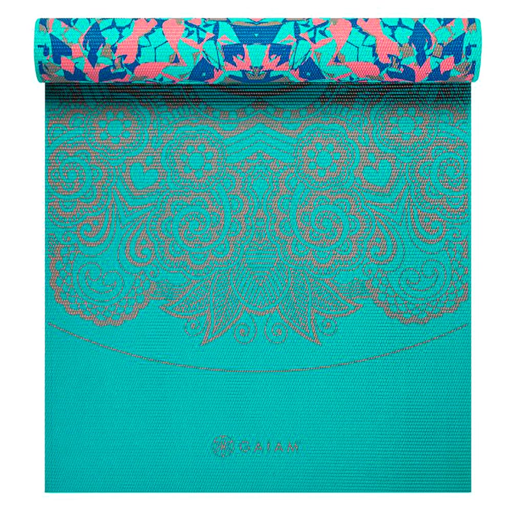 Gaiam Premium Print Reversible Yoga Mat, Reversible Kaleidoscope, 6mm