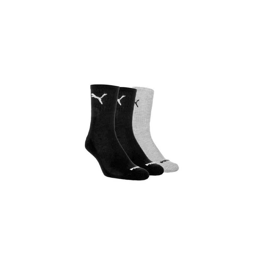 Calcetines Puma Crew 3P Negro-Blanco-Gris