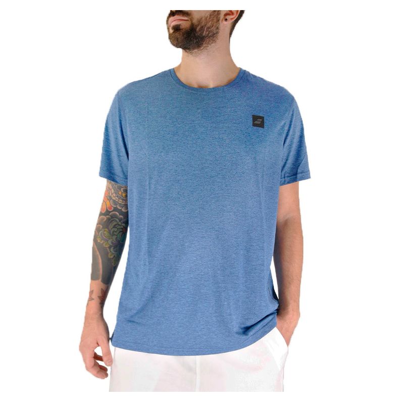 Babolat Camiseta de tenis con cuello redondo para hombre Fluo Strike