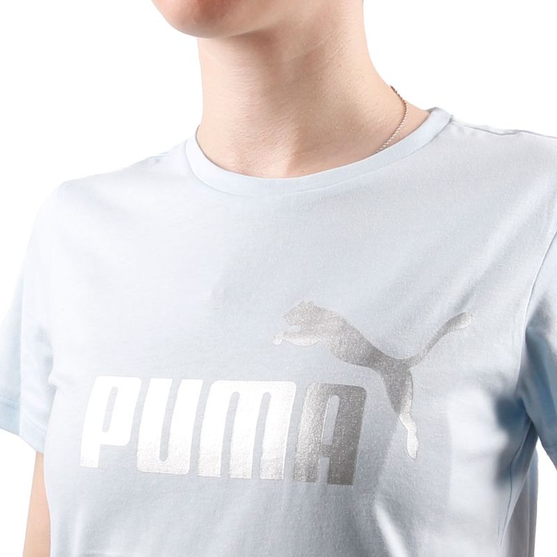 Remera Puma Ess Metallic Logo Mujer On Sports