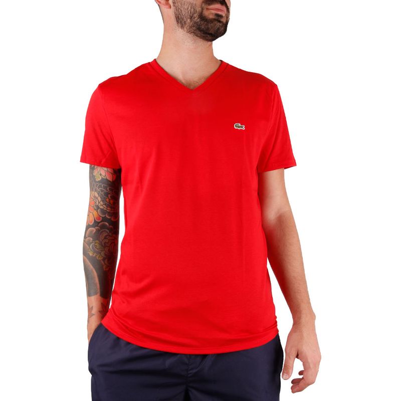 Camiseta Lacoste Sport TH3377 rojo/marino hombre