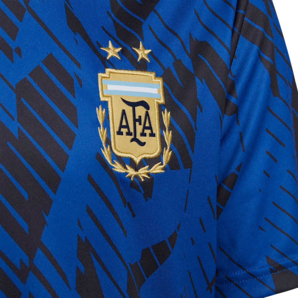Camiseta adidas Argentina pre-match azul negra