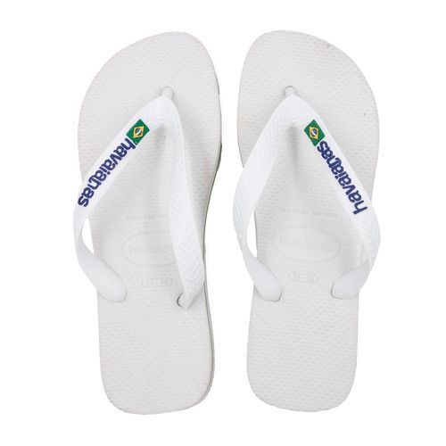 Ojotas Havaianas Brasil Logo Blanco Mujer