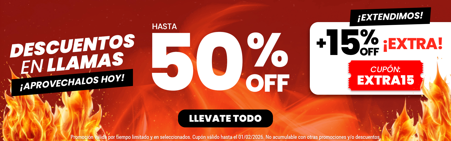 CUPON EN LLAMAS​